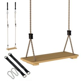 Ashen Natural Wood Wood Kids Swing Set - 16cm