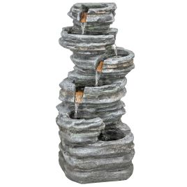Evoune Grey Resin Fountain - 33.5cm