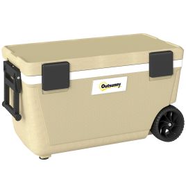Dorant Khaki HDPE Insulated Portable Ice Cooler with Handle - 42.2cm