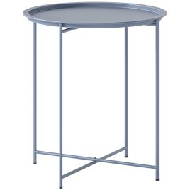 Iveton Blue Grey Steel Table - 46cm