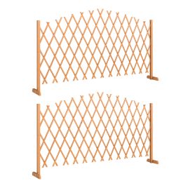 Broloft Brown Fir Wood Expanding Fence Panel - 180cm