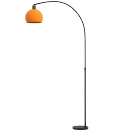 Broridg Black Metal Floor Lamp with Shade - 90cm
