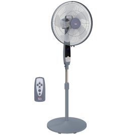 Priwood Grey Steel Pedestal Fan - 42cm