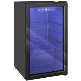 Halion Black Tempered Glass 24 Bottle Wine Cooler - 46cm