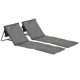 Dorlyne Grey Fabric Sun Lounger Set of 2 - 51cm
