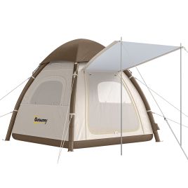 Yorthor Cream White Metal Camping Tent - 220cm