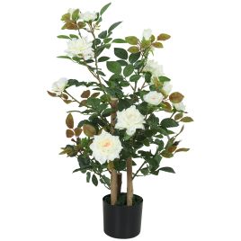 Ivemont White Fabric Artificial Plant - 90cm