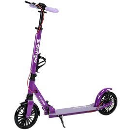 DOWNHAM Foldable Adult Kick Scooter with 200 mm Wheels and Height Adjustable Handlebar - Purple