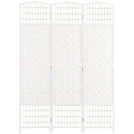 IVEGLEN 3 Panel Folding Room Divider and Privacy Screen for Living Room or Bedroom - White