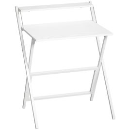 EASTBOURNE 70 cm Folding Computer Desk with Raised Monitor Shelf - White