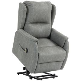 HOOKWOOD Dual Motor Power Lift Recliner Chair with Remote Control - Grey and Black