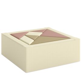 SHERINGHAM 9 Piece Kids Soft Play Foam Climbing Blocks with Removable Covers, Ages 3 to 6 - Cream, Red and Light Brown