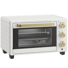 MARTHAM 21L Mini Countertop Oven with Adjustable Temperature from 100 to 230 Degrees Celsius - White