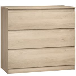 ROWAN Light Oak Finish Chest of Drawers - Medium-sized, 3 Drawers