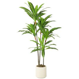 MONARA 150 cm Lifelike Artificial Dracaena Indoor Plant with Bendable Trunks - Green