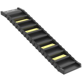 BATHFORD 10 Step Foldable Dog Car Ramp with Anti Slip Treads for Cars and High Beds - Black