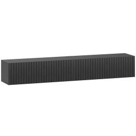 SHREWSBURY 140 cm Wall Mounted Floating TV Stand with Cable Management for TVs up to 72 Inches - Black