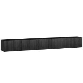 SHREWSBURY 180 cm Wall Mounted Floating TV Stand with Cable Management for TVs up to 72 Inches - Black