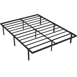 MALMESBURY Kingsize Metal Bedframe with Steel Slats and Underbed Storage - Black