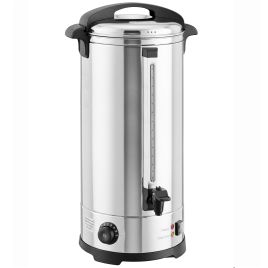 DROITWICH 24L 2500W Stainless Steel Catering Urn with Thermostat, Keep Warm Function and Tap - Silver Tone and Black