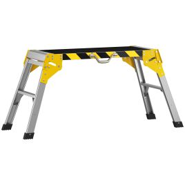 YORKLEY 150 kg Foldable Aluminium Work Bench and Tool Stand, 110 x 32 x 50 cm - Black