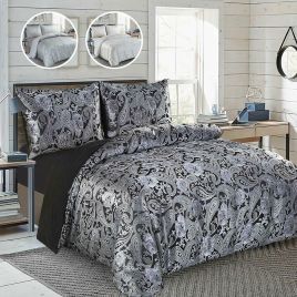 Paisley Design Jacquard Duvet Bedding Cover Set 5 Colours - 3 Sizes 