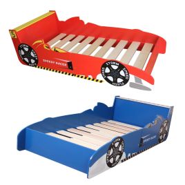 Junior Race Car Bed Set with Premium Foam Mattress - 2 Colours