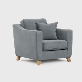 Armchair - KRISTY Fabric - Light Grey 88cm