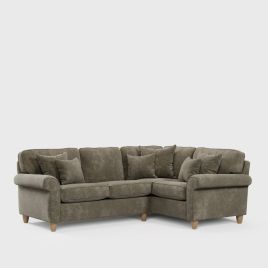 Corner Sofa - COASTAL Fabric 3 Seater Left Hand Facing - Winter Moss