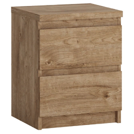 FABIA Bedside Table with 2 Drawers - Oak