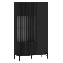 CENDRIX 2 Doors Display Cabinet - Black