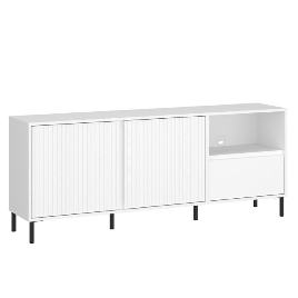 AURELITH 2 Doors Wide TV Unit with 1 Drawer - White