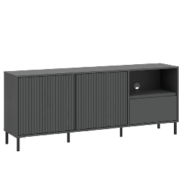 AURELITH 2 Doors Wide TV Unit with 1 Drawer - Grey