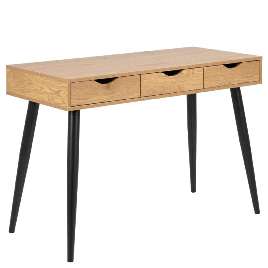 PENRIC Office Desk with 3 Drawers - Oak