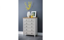 RUHA Grey Chest of Drawers - Medium-sized, 6 Drawers
