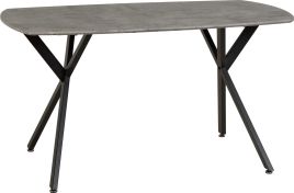 Athens Rectangular Dining Table - Concrete Effect Black