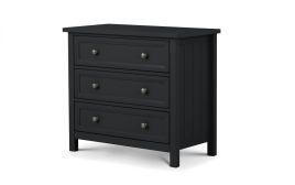 MALTON III Grey Chest of Drawers - Medium-sized, 3 Drawers