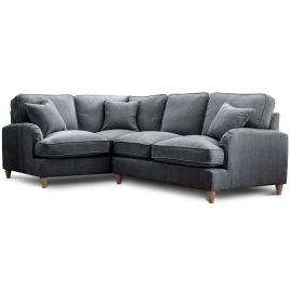 Corner Sofa - COCOON Fabric 4 Seater Right Hand Facing - Charcoal