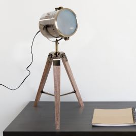 Vintage Style Copper Finish Tripod Lamp - Bronze