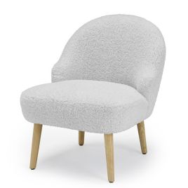 Ted Faux Fur Soft Cushioned Chair - Grey