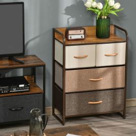FAIRBANKS Multi Colour Chest of Drawers - Small-sized, 4 Drawers