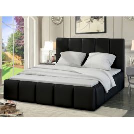 Lurita Plush Velvet Fabric Bed, Black Colour - 5 Sizes