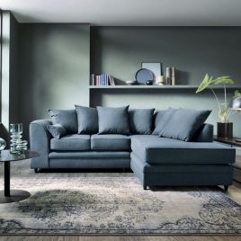 Darcie Corner Sofa - Teal-Right Facing