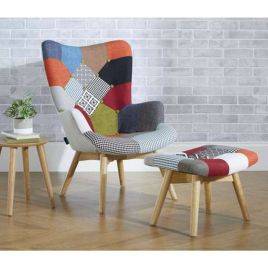Birlea Sloane Patched Fabric Armchair