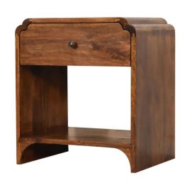 Stylish Spacious Drawer Bedside - Chestnut
