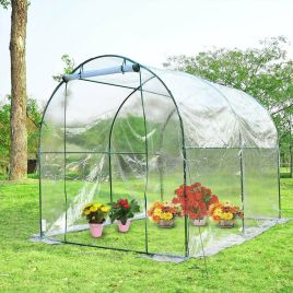 Steel Frame Transparent PVC Greenhouse Poly Tunnel