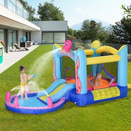 Inflatable Octopus Design Bouncy Castle With Carry Bag and Inflator