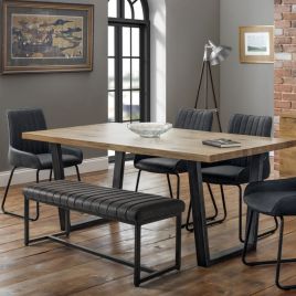 Soho Metal Frame Bench - Antique Black