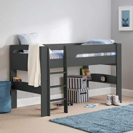 Pluto Sturdy And Stylish Mid-Sleeper - Anthracite