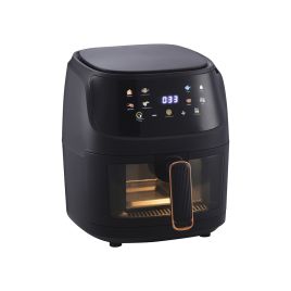 5L Black Digital Smart Air Fryer With Visible Window